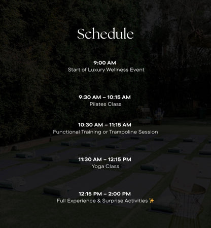 Luxury Wellness Event